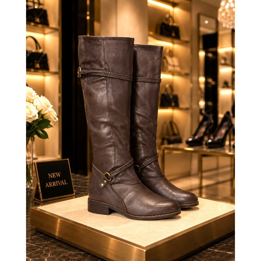 Biker Journee Collection Women's Harley Boot - Brown - size 9